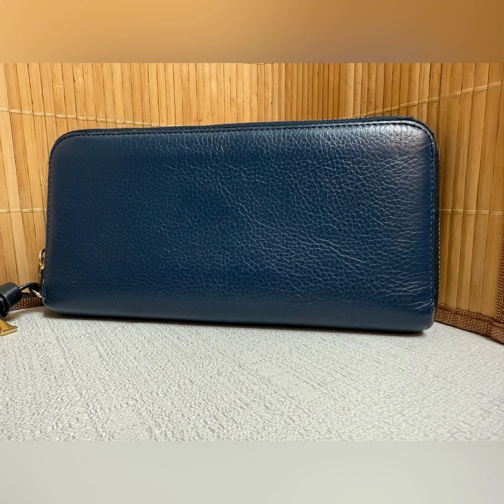 Authentic Chloé Alphabet Zip-Around Wallet with Goldtone “A” Charm